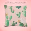 Cactus Flower Pattern Decorative Pillow Cover