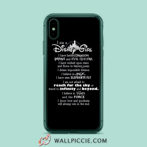 Im A Disney Girl Quote iPhone Xr Case