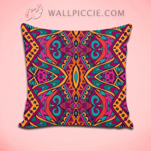 Indian Festive Colorful Ethnic Decorative Throw Pillow Cover