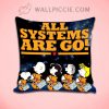 Snoopy And Peanuts Gang In Space Decorative Pillow Cover