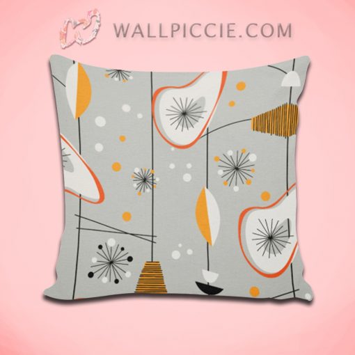 Vintage 1950s Atomic Mid Century Decorative Throw Pillow Cover