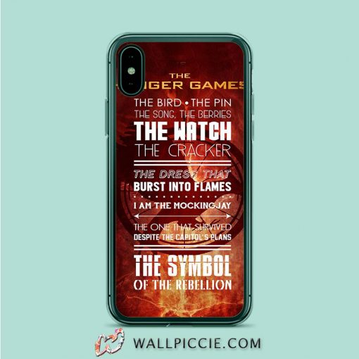 Hunger Gamequote Caching Fire iPhone XR Case