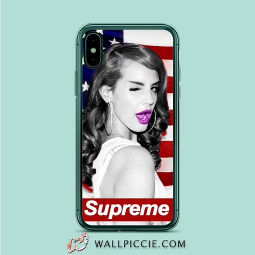 Lana Del Rey Supreme American Flag iPhone XR Case