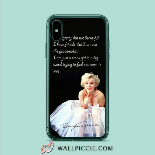 Marlyn Monroe Quote iPhone XR Case