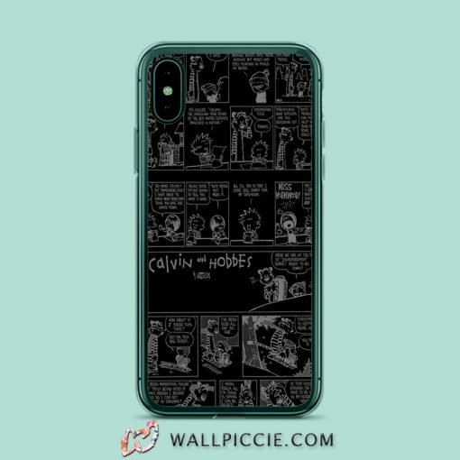 Calvin Hobbes Comic Night Mode iPhone Xr Case