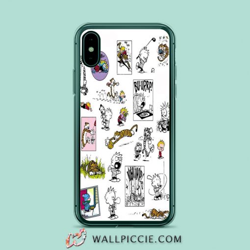 Funny Calvin Hobbes Collage iPhone Xr Case