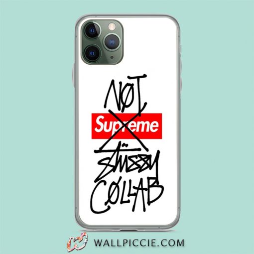 Not Supreme X Stussy Collab iPhone 11 Case