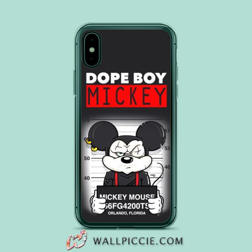 Dope Boy Mickey Mouse Mugshot iPhone XR Case