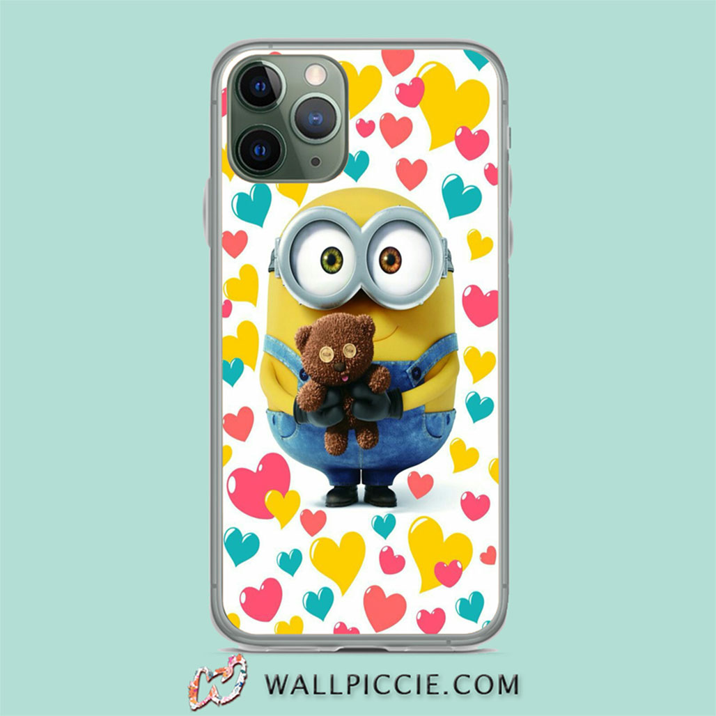 Cute Minion Love Iphone 11 Case Custom Phone Cases