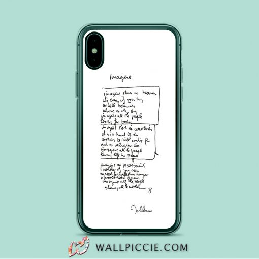 Imagine Beatles Lyric Script iPhone XR Case