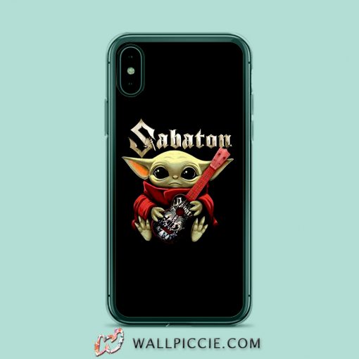 Baby Yoda Hug Guitar Sabaton iPhone XR Case