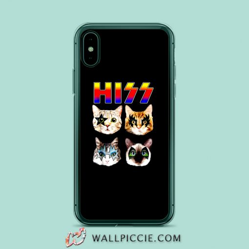 Hiss Funny Cats Kittens Rock Rockin iPhone XR Case