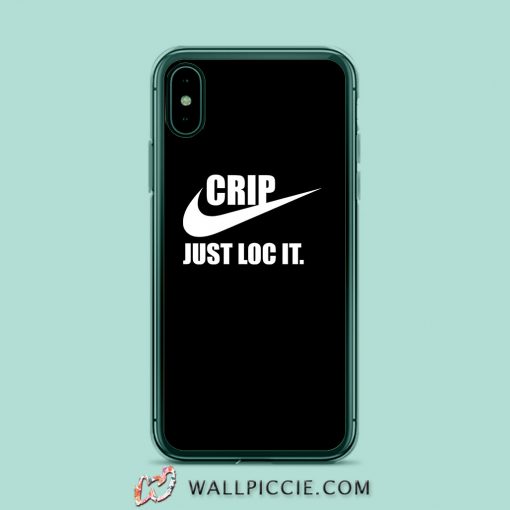 Nike Logo Crip Just Loc It iPhone XR Case