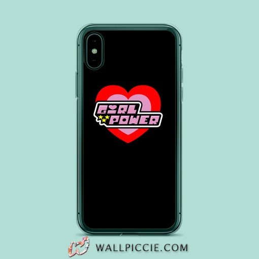 Power Puff Girl Saying Girl Power Cartoon iPhone XR Case