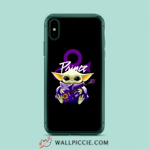 Prince Baby Yoda Hug Guitar iPhone XR Case