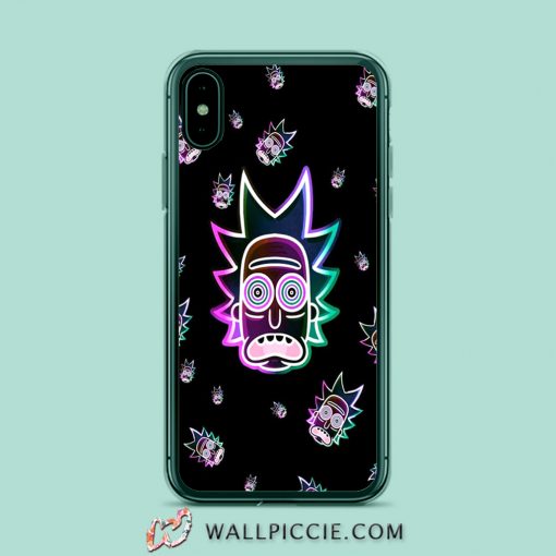 Rick Morty Neon Aesthetic iPhone XR Case