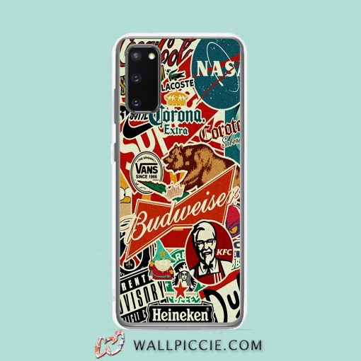 Cool All Vintage Brand Collage Samsung Galaxy S20 Case