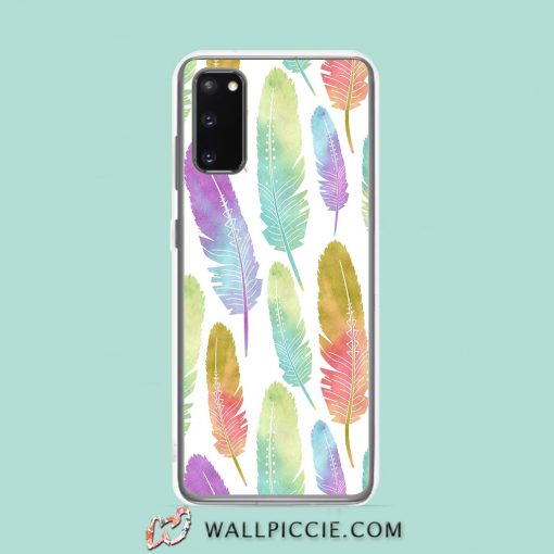 Cool Girly Feather Pattern Samsung Galaxy S20 Case