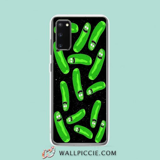 Cool Pickle Rick Morty Pattern Samsung Galaxy S20 Case