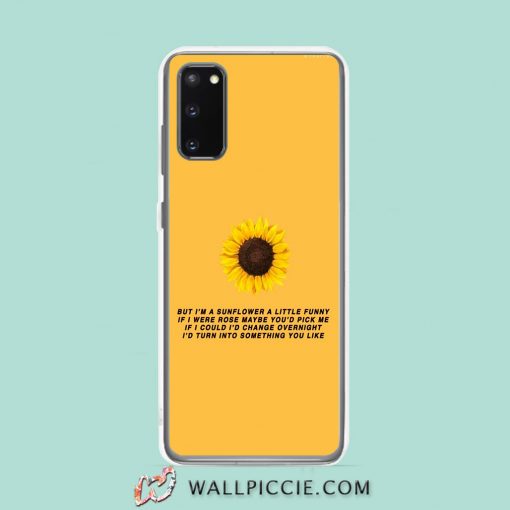 Cool Sunflower Quote Aesthetic Samsung Galaxy S20 Case