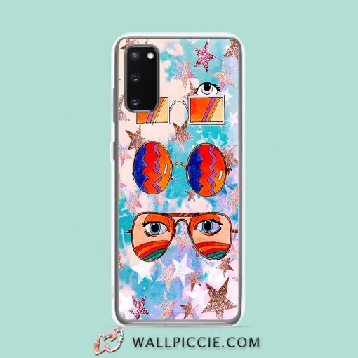 Cool Vintage Glasses Collage Samsung Galaxy S20 Case